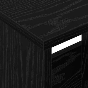 vidaXL Magazine Rack Black Oak Look 35 x 30 x 45 cm