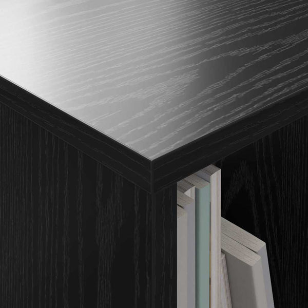 vidaXL Magazine Rack Black Oak Look 35 x 30 x 45 cm