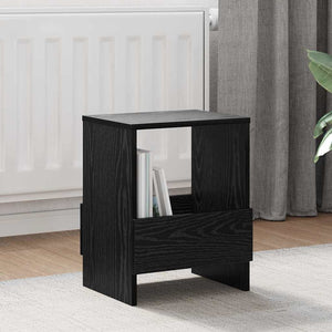 vidaXL Magazine Rack Black Oak Look 35 x 30 x 45 cm