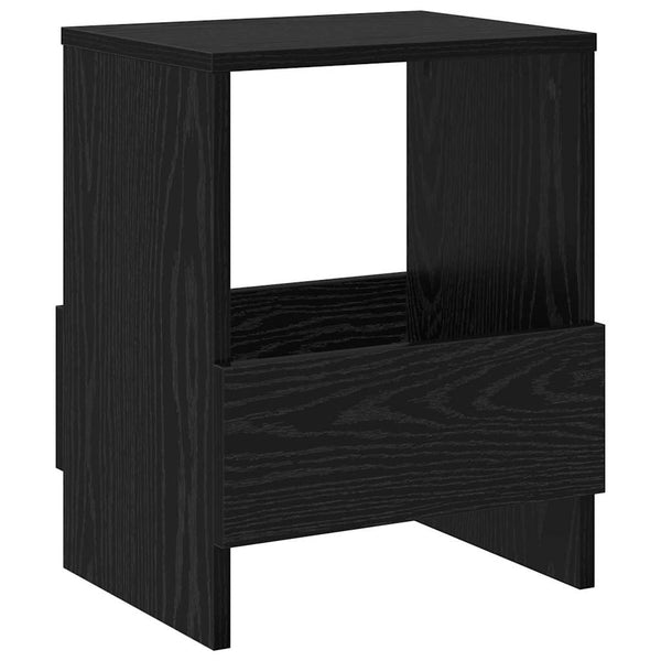 vidaXL Magazine Rack Black Oak Look 35 x 30 x 45 cm