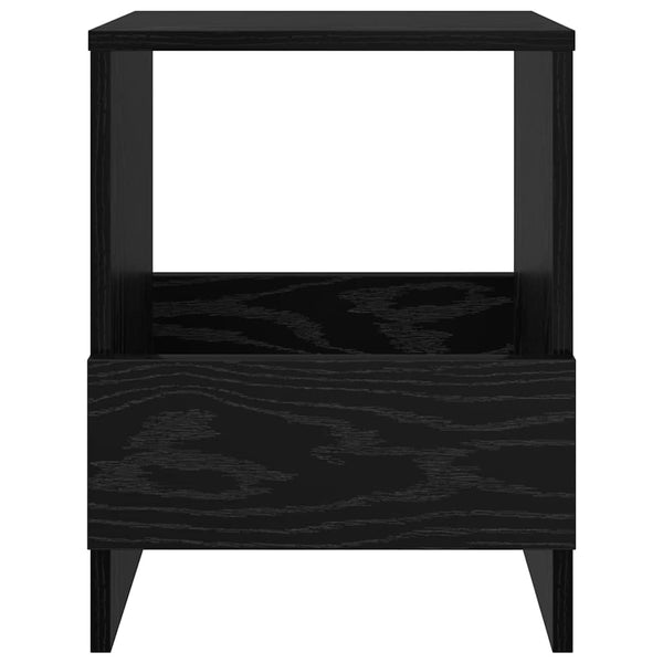 vidaXL Magazine Rack Black Oak Look 35 x 30 x 45 cm