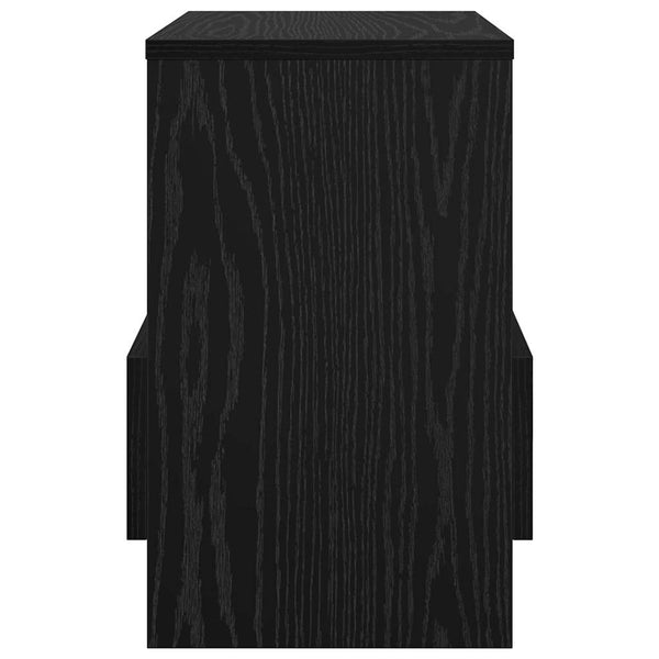 vidaXL Magazine Rack Black Oak Look 35 x 30 x 45 cm