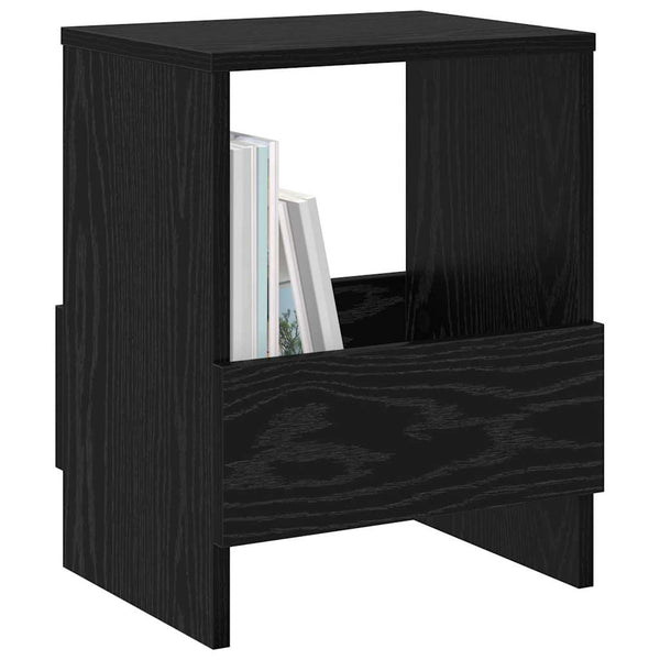 vidaXL Magazine Rack 2 pcs Black Oak Look 35 x 30 x 45 cm