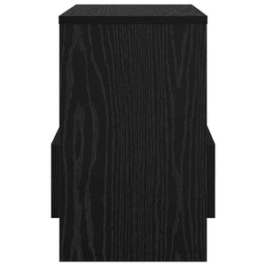 vidaXL Magazine Rack 2 pcs Black Oak Look 35 x 30 x 45 cm