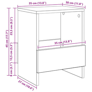 vidaXL Magazine Rack Concrete Gray 35 x 30 x 45 cm