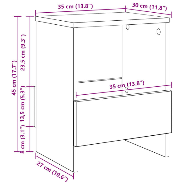 vidaXL Magazine Rack Reclaimed Wood 35 x 30 x 45 cm
