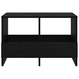 vidaXL Magazine Rack Black Oak Look 68.5 x 30 x 45 cm