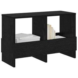 vidaXL Magazine Rack Black Oak Look 68.5 x 30 x 45 cm