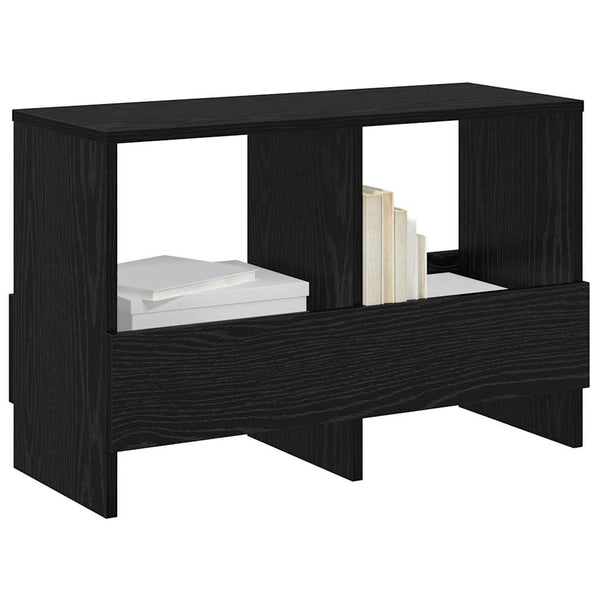 vidaXL Magazine Rack Black Oak Look 68.5 x 30 x 45 cm