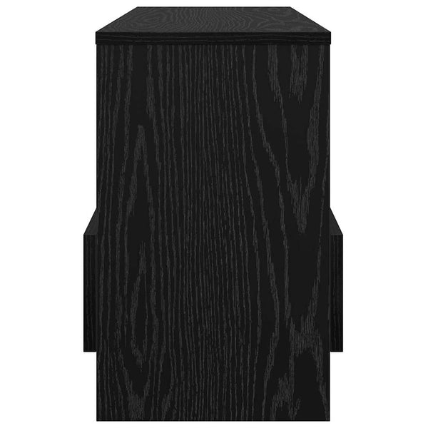 vidaXL Magazine Rack Black Oak Look 68.5 x 30 x 45 cm