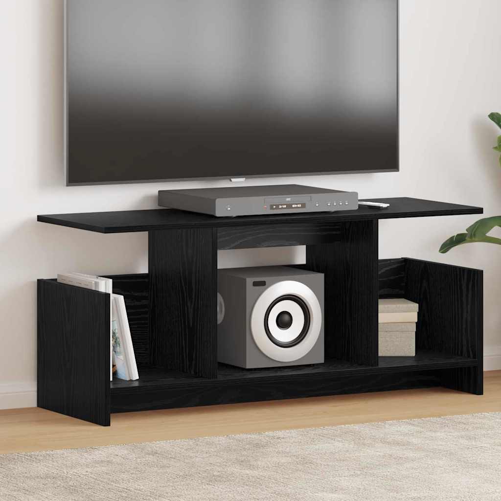 vidaXL TV Stand Black Oak-Look 102 x 35 x 45 cm Engineered Wood