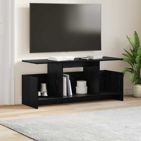 vidaXL TV Stand Black Oak-Look 102 x 35 x 45 cm Engineered Wood