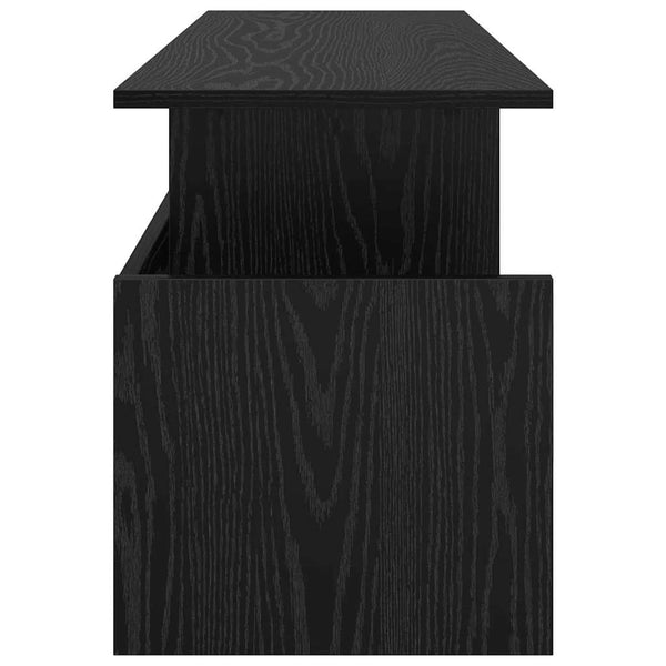 vidaXL TV Stand Black Oak-Look 102 x 35 x 45 cm Engineered Wood