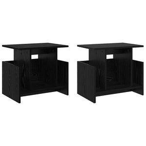 vidaXL TV Stand 2 pcs Black Oak Look 50 x 35 x 45 cm