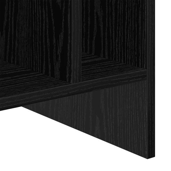 vidaXL Vinyl Record Cabinet Black Oak Look 78.5 x 35 x 45 cm