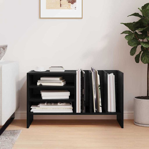 vidaXL Vinyl Record Cabinet Black Oak Look 78.5 x 35 x 45 cm