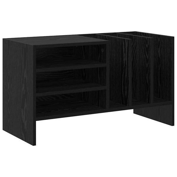 vidaXL Vinyl Record Cabinet Black Oak Look 78.5 x 35 x 45 cm