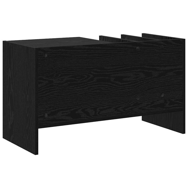 vidaXL Vinyl Record Cabinet Black Oak Look 78.5 x 35 x 45 cm