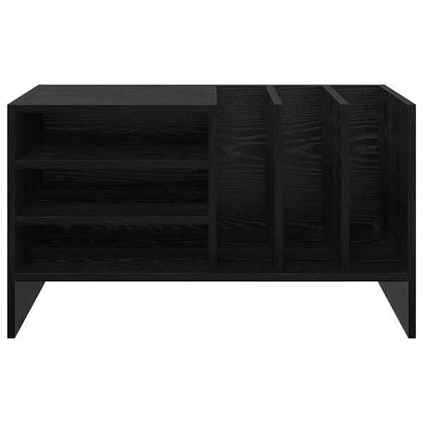 vidaXL Vinyl Record Cabinet Black Oak Look 78.5 x 35 x 45 cm