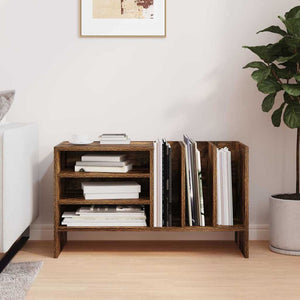 vidaXL Vinyl Record Cabinet Smoked Oak 78.5 x 35 x 45 cm