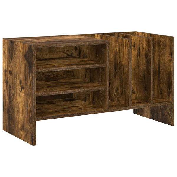 vidaXL Vinyl Record Cabinet Smoked Oak 78.5 x 35 x 45 cm