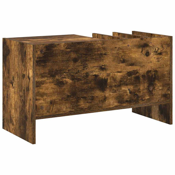 vidaXL Vinyl Record Cabinet Smoked Oak 78.5 x 35 x 45 cm