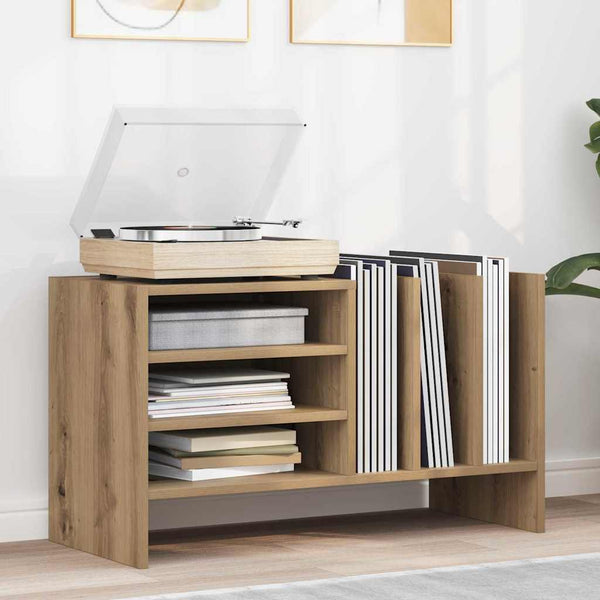 vidaXL Vinyl Record Cabinet with Shelf Artisan Oak 78.5 x 35 x 45 cm