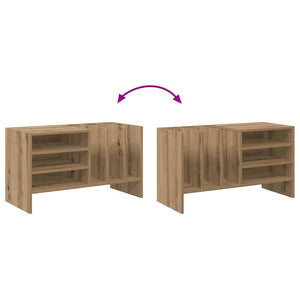 vidaXL Vinyl Record Cabinet with Shelf Artisan Oak 78.5 x 35 x 45 cm