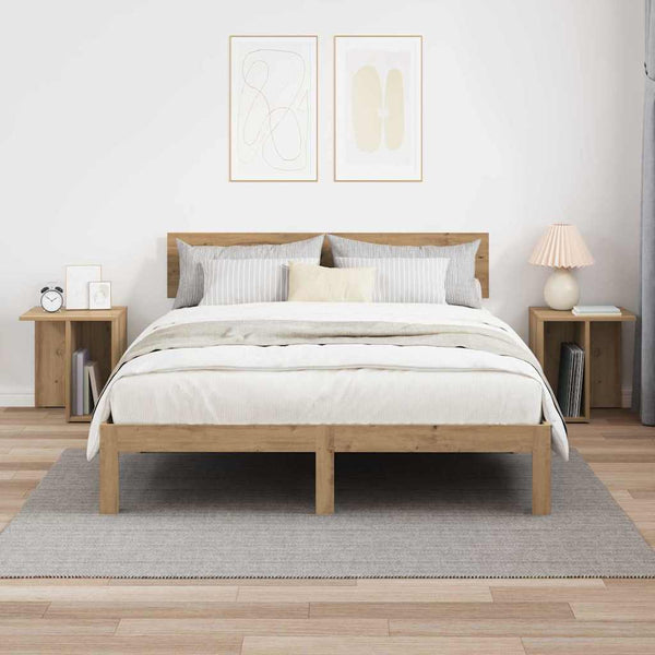 vidaXL Side Table 2 pcs Artisan Oak 37 x 32 x 40 cm Engineered Wood