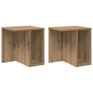 vidaXL Side Table 2 pcs Artisan Oak 37 x 32 x 40 cm Engineered Wood