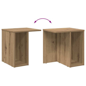 vidaXL Side Table 2 pcs Artisan Oak 37 x 32 x 40 cm Engineered Wood