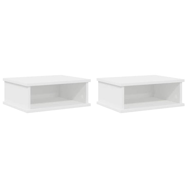 vidaXL Nightstand 2 pcs White 40 x 31 x 15 cm Engineered Wood