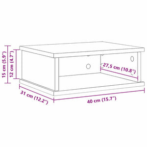 vidaXL Nightstand 2 pcs White 40 x 31 x 15 cm Engineered Wood