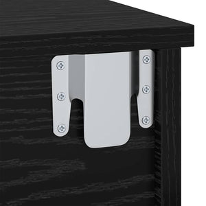 vidaXL Bedside Table Black Oak Look 40 x 31 x 15 cm Engineered Wood