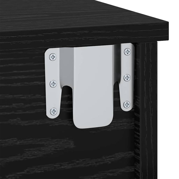 vidaXL Bedside Table Black Oak Look 40 x 31 x 15 cm Engineered Wood