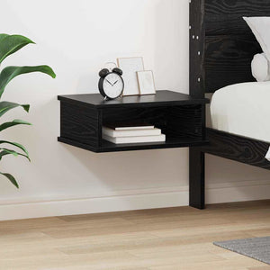 vidaXL Bedside Table Black Oak Look 40 x 31 x 15 cm Engineered Wood