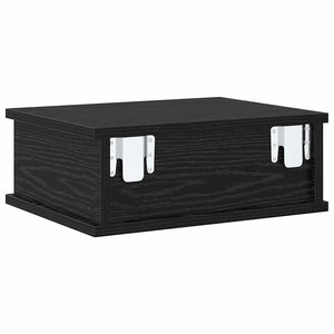 vidaXL Bedside Table Black Oak Look 40 x 31 x 15 cm Engineered Wood