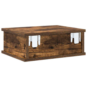 vidaXL Bedside Cabinet 2 pcs Smoked Oak 40 x 31 x 15 cm