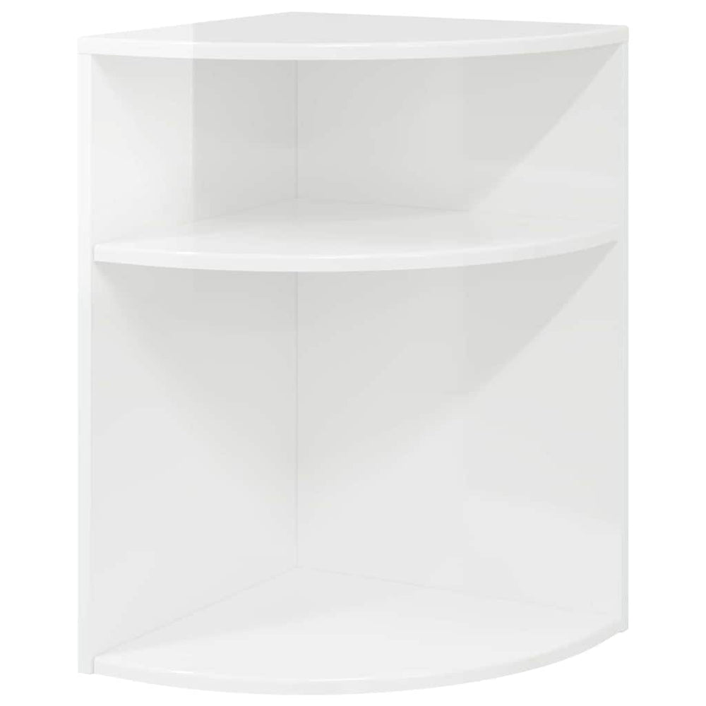 vidaXL Side Table High Gloss White 39.7 x 39.7 x 60 cm Engineered Wood