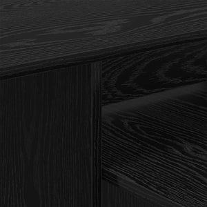 vidaXL Console Table Black Oak Look 91.5 x 35 x 38.5 cm