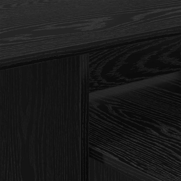 vidaXL Console Table Black Oak Look 91.5 x 35 x 38.5 cm