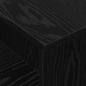 vidaXL Console Table Black Oak Look 91.5 x 35 x 38.5 cm