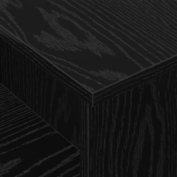vidaXL Console Table Black Oak Look 91.5 x 35 x 38.5 cm
