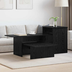 vidaXL Console Table Black Oak Look 91.5 x 35 x 38.5 cm