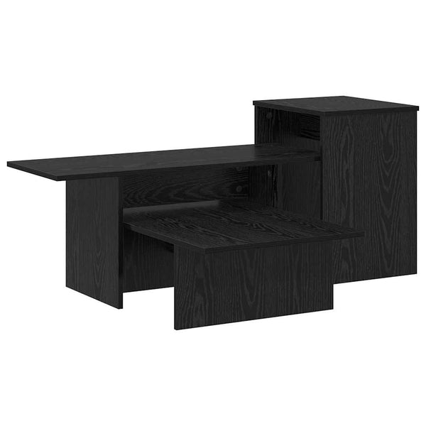 vidaXL Console Table Black Oak Look 91.5 x 35 x 38.5 cm