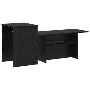vidaXL Console Table Black Oak Look 91.5 x 35 x 38.5 cm