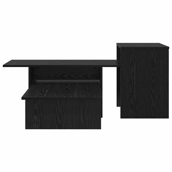 vidaXL Console Table Black Oak Look 91.5 x 35 x 38.5 cm