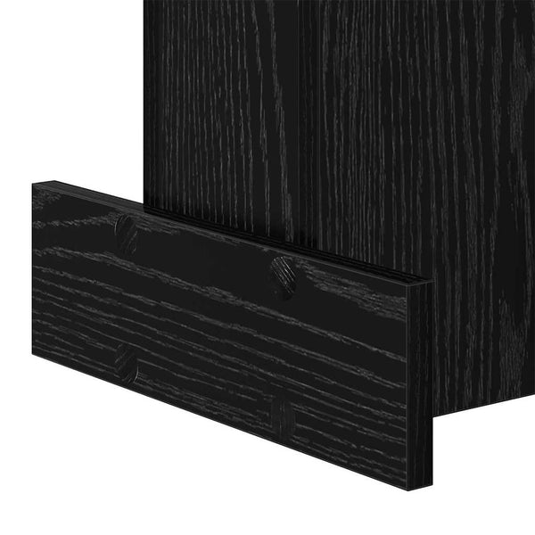 vidaXL Side Table Black Oak-Look 35.5 x 35 x 40 cm