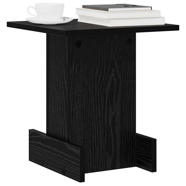 vidaXL Side Table Black Oak-Look 35.5 x 35 x 40 cm