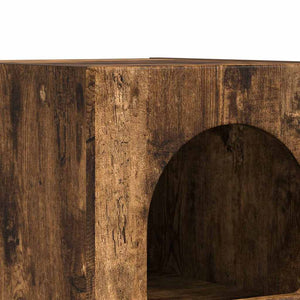 vidaXL Bedside Table Smoked Oak 29.5 x 33.5 x 50 cm Engineered Wood
